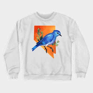 Nevada Mountain Bluebird and Sagebrush Crewneck Sweatshirt